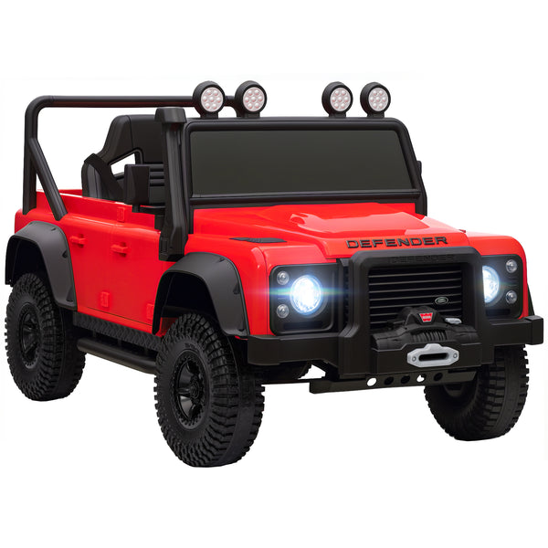 online Macchina Elettrica per Bambini Licenza Ufficiale Land Rover Defender 12V con Telecomando Rosso