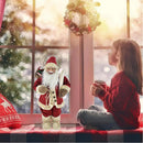 Statuina Babbo Natale Rosso Statuetta 80 cm Vestiti in Tessuto Addobbo Natalizio