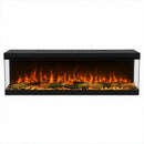 Camino Elettrico da Incasso a Parete 3 Lati Aperti 127x28x52 cm Detroit LED RGB e APP  