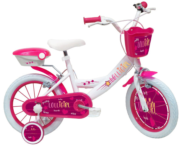 Vélo Fille 16" 2 Freins Lolly Girl Blanc/Rose online