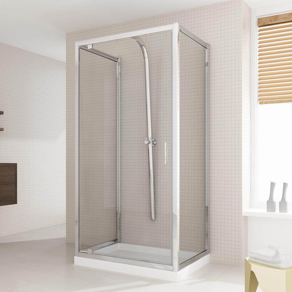 Cabine de Douche 3 Côtés 1 Porte Battante En Cristal Opaque 6mm H198 Fosterberg Aalborg Trio Différentes Tailles sconto
