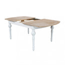 Tavolo Cross Round Allungabile 150/190x100x76 cm  in Legno Bianco