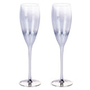 Set 2 Bicchieri da Champagne Très Chic Flûte in Vetro VdE Tivoli 1996 Silver