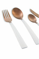 Servizio Set di Posate 24 Pezzi in Acciaio Villa d'Este Home Tivoli Inverse Rame/Bianco