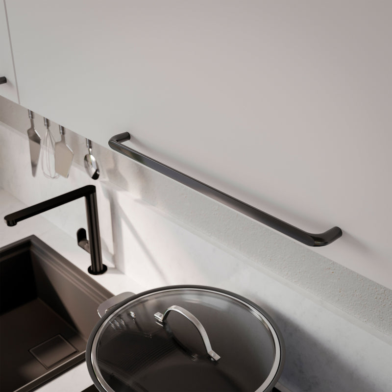 Set 20 Maniglie per Mobili 160 mm in Zama Emuca Zagreb Nero