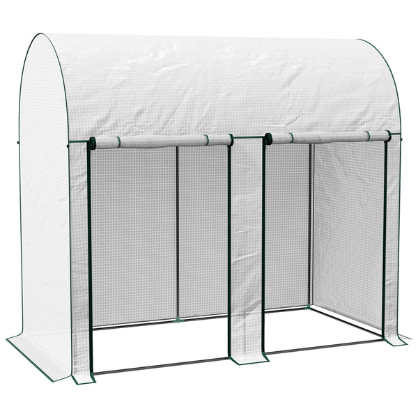 acquista Serra da Giardino 2 m² 200x100x178 cm 2 Porte Avvolgibili Copertura in PE Bianco