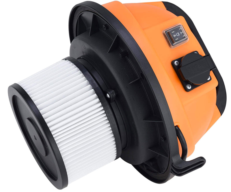 Bidone Aspirapolvere Aspiratore Solidi e Liquidi 1500W Qlima WDZ530 Nero e Arancione