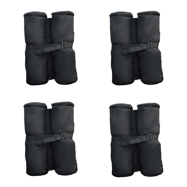 Ensemble de 4 socles de ballast pour ancrage de gazebo avec fermeture velcro noire acquista