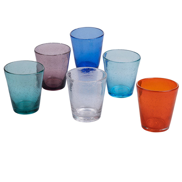 acquista Set 6 Verres à Eau Infinito Cancun en Verre Villa d'Este Home Tivoli 6 Couleurs Différentes