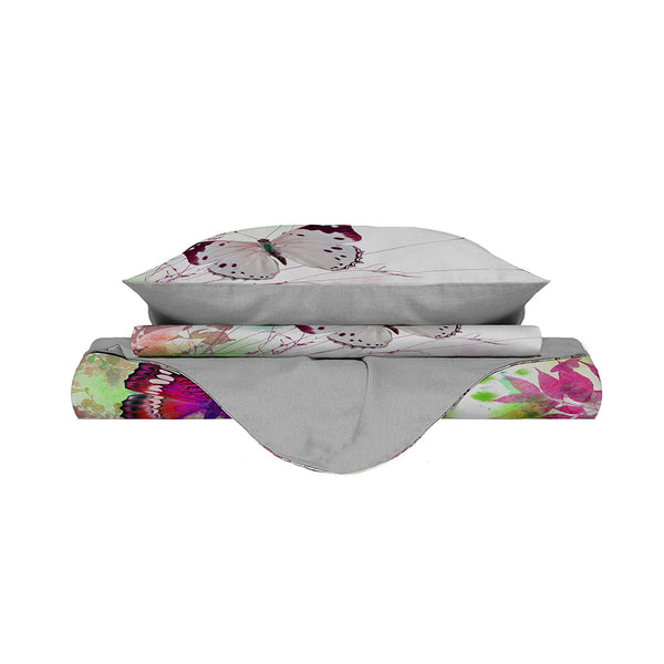 sconto Housse de couette double avec impression sur le sac et taies d'oreiller Kio641