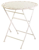 Set Tavolo e 2 Sedie da Giardino in Metallo Ragusa Avorio