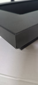 Camino a Bioetanolo da Parete 90x12x40 cm con Vetro in Acciaio Inox Nero Seconda Scelta