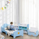 Letto per Bambini con Sponde 143x74x59 cm Fantasia Spaziale Azzurro  