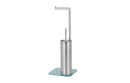 Piantana Portascopino da Bagno in Acciaio 20x20x56cm TFT Accessories Argento