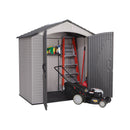 Casetta Box da Giardino Porta Utensili 204x132 cm in Polietilene Grigio