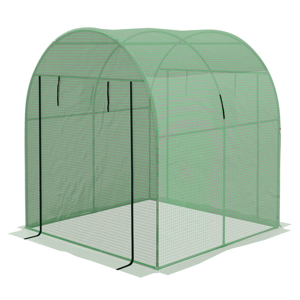 Serra a Tunnel per Orto con Porte Avvolgibili e Finestre 1,8x1,8x2m in Acciaio e PE Anti UV Verde online
