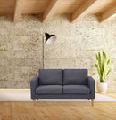 Divano 2 Posti Ramsey 137x73x82 h cm in Tessuto Grigio scuro
