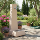 Fontana da Giardino Senza Rubinetto in Cemento Granulato di Marmo Oslo Rosa antico