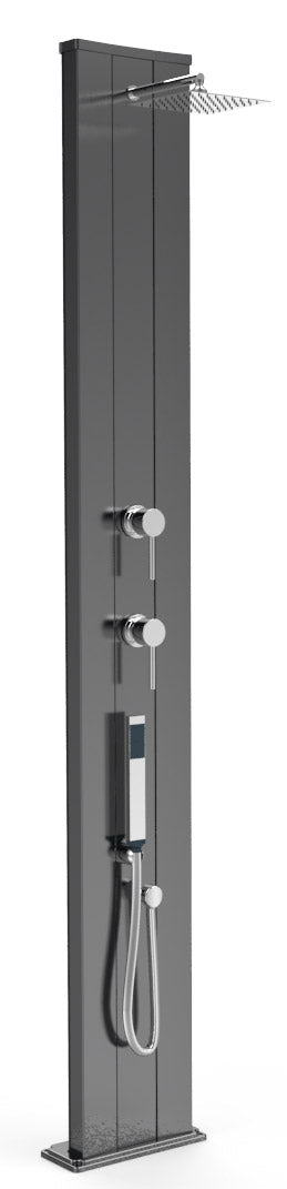 sconto Mitigeur de douche de jardin solaire et douchette Arkema Dada S Top Line Perla Nera