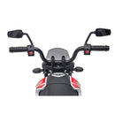Moto Elettrica per Bambini Aprilia RX-125 Small 12V Cross Sedili In Pelle Luci Led Bluetooth Sospensioni a Molla Bianco