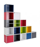 Cubo con Mensola Composite in Legno Grigio