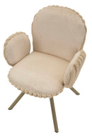 Sedia Stoccolma B crema Set 2 Pz 64x68x83 cm in Compensato e Spugna e Ferro e Poliestere Crema      