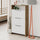 Étagère à chaussures 3 portes 78x28x139,2 cm en MDF Kaju Blanc et Noyer