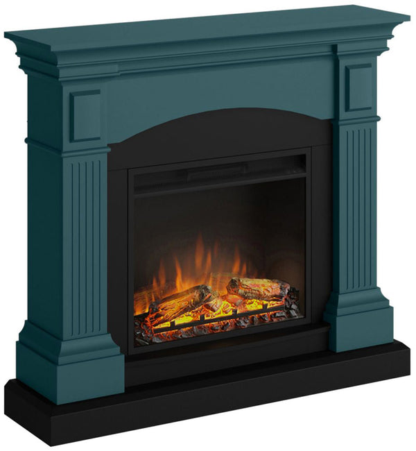Cheminée Electrique Sol Effet Flamme 1500W Tagu Magna Turquoise sconto