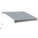 Tenda da Sole Avvolgibile a Parete 295x245 cm in Alluminio e Poliestere Grigio