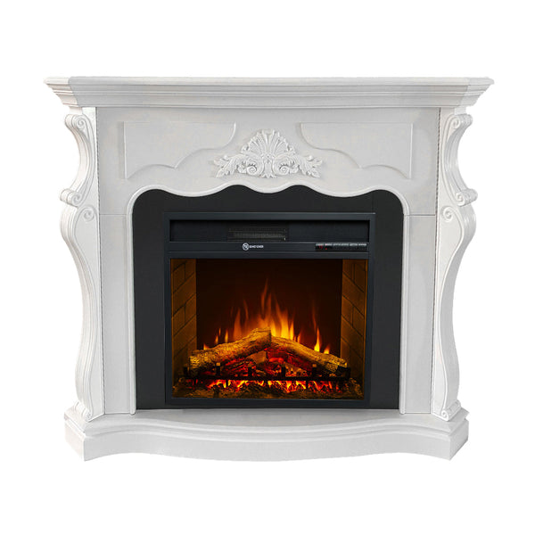 Camino Elettrico da Terra 123x39x100 cm Parigi In Legno Bianco prezzo