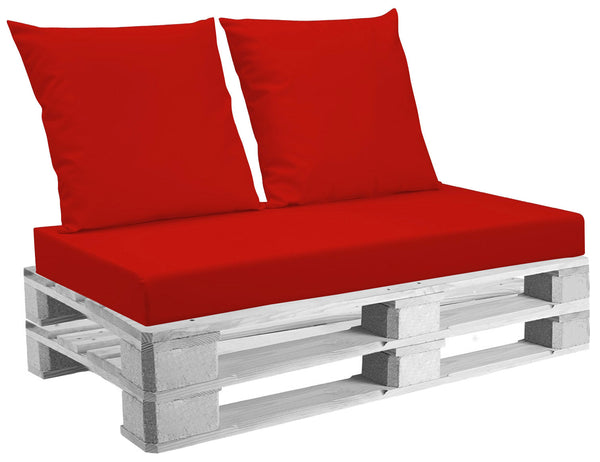 Coussins pour Palettes 120x80 cm Assise et Dossier en Simili Cuir Mariotti Belem Rouge prezzo