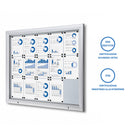 Bacheca da Esterno con Apertura a Ribalta 124,5x106,7x4,7 cm in Alluminio Grigio Chiaro