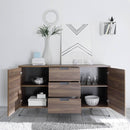 Madia Mobile da Salotto 2 Porte 3 Cassetti 82x156x50cm TFT  Palma Noce