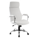 Poltrona da Ufficio Presidenziale New York con Braccioli 62x66x121-131 cm in Pelle Sintetica Bianco      