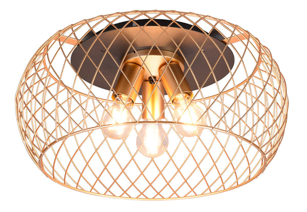 Plafoniera da Interno Attacco E27 in Metallo Ottone Opaco acquista