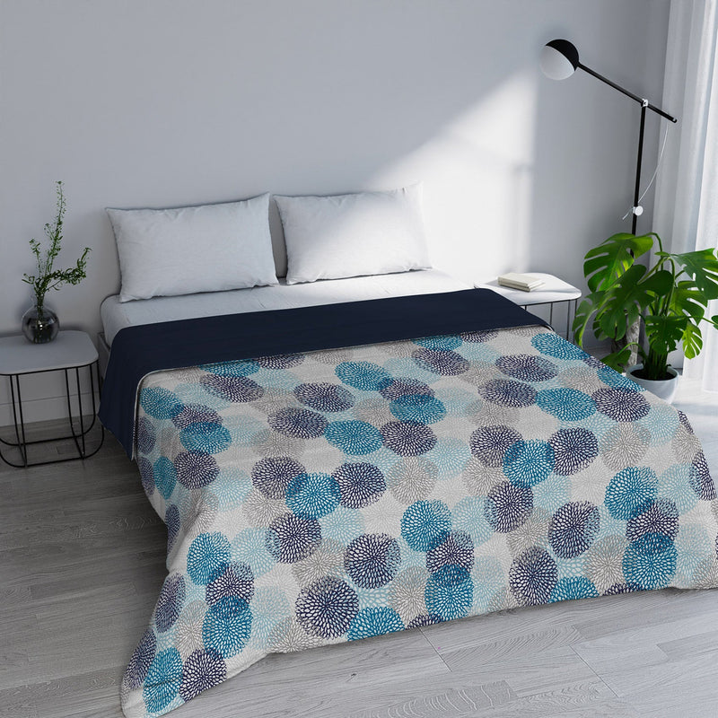 Trapuntino Estivo in Microfibra 100 gr con Stampa Soffioni Blu Basic Varie Misure