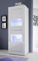 Mobile Alto da Salotto 2 Porte 61x43x162cm TFT  Basic Bianco Lucido