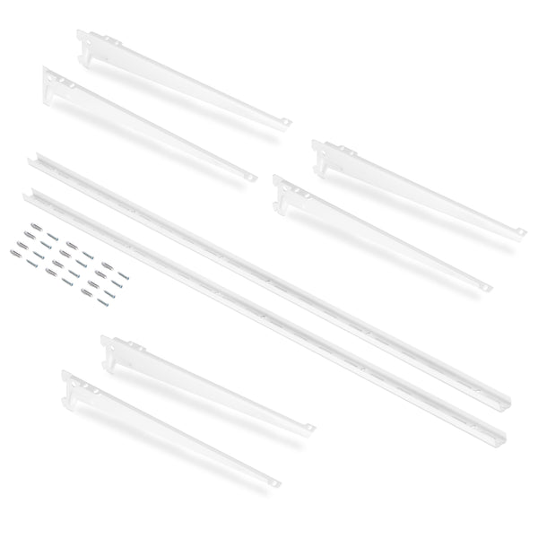acquista Kit de fixation pour étagère 330 mm en acier blanc Emuca