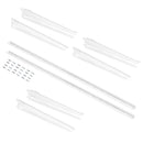 Kit per Fissaggio Mensole 330 mm in Acciaio Emuca Bianco