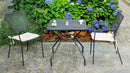 Tavolino Quadrato Alto da Giardino 70x70 cm in Ferro Vorghini Cannero Antracite