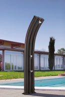 Doccia Solare da Giardino 75L Miscelatore e Lavapiedi Arkema Energy Pro Grigio Antracite