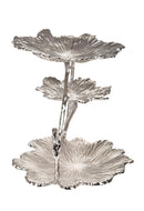 Alzata con Foglie a 3 Piani H 38 cm