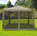 Gazebo da Giardino con Zanzariera 3x3 mt Soriani Dakar Tortora
