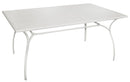 Tavolo Rettangolare da Giardino 160x100 cm in Ferro Vorghini Desenzano Avorio