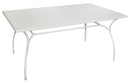 Tavolo Rettangolare da Giardino 160x100 cm in Ferro Vorghini Desenzano Avorio