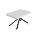 Tavolo Allungabile 140-244x90x74 cm Niket Bianco Frassino Gambe Antracite