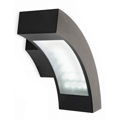 acquista Applique murale horizontale noire pour l'extérieur Punto e Comma Line Livos