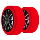 Calze da Neve per Auto Omologate EN 16662-1 in Tessuto 3D Rosso Varie Misure