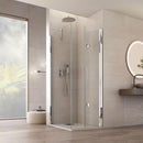 Box Doccia Angolare 1 Anta a Libro in Cristallo Trasparente 6mm H195 Bonussi Eloisa Varie Misure