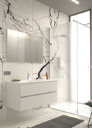 Mobile da Bagno Sospeso con Lavabo 70 cm e Specchio Bali Light Bianco Frassinato      